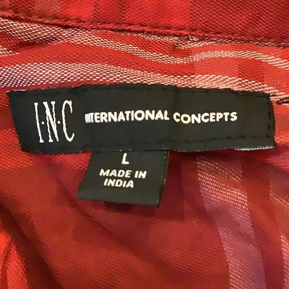 INC Size Large International Concepts Button Down Shirt. New With Tags - Picture 5 of 6